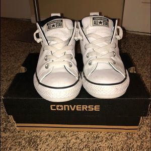 White midtop converse